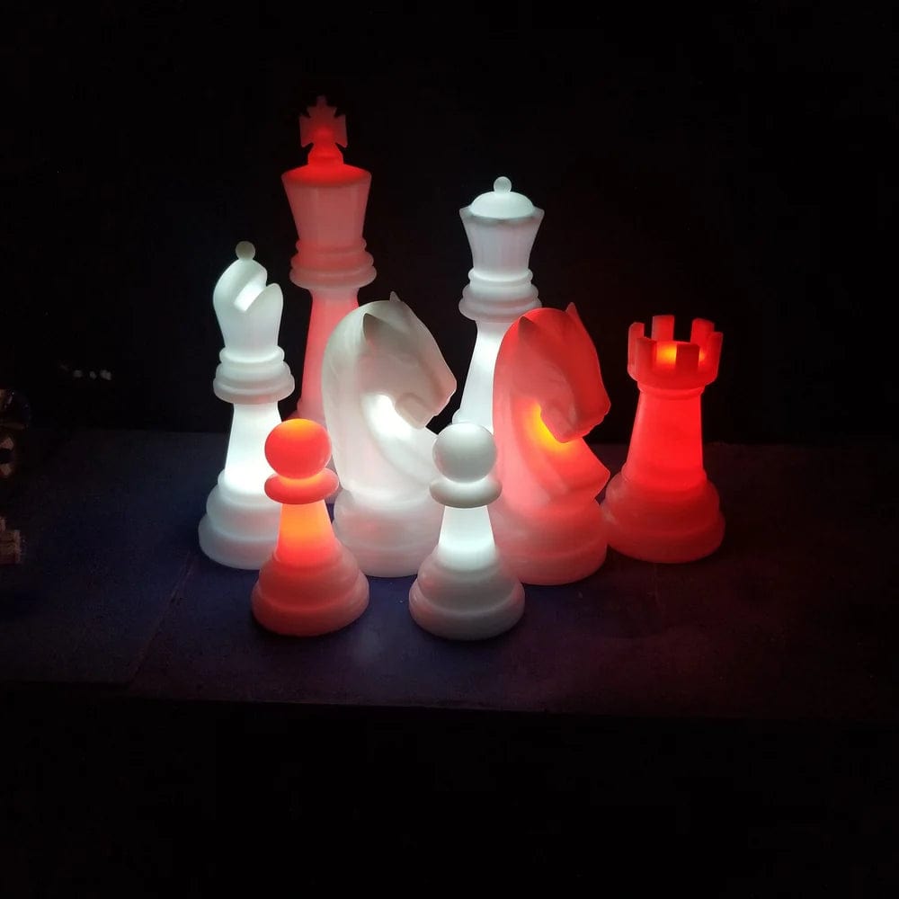 MegaChess 26 Inch Perfect LED Giant Chess Set - Option 2 - Night Time Only Set | | GiantChessUSA