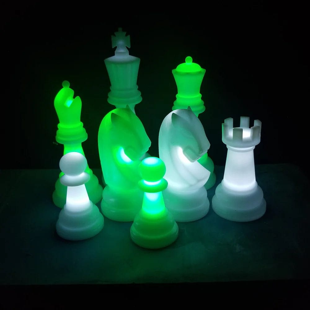 MegaChess 26 Inch Perfect LED Giant Chess Set - Option 2 - Night Time Only Set | | GiantChessUSA