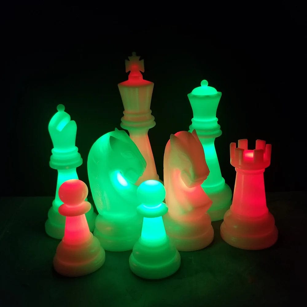 MegaChess 26 Inch Perfect LED Giant Chess Set - Option 2 - Night Time Only Set | | GiantChessUSA
