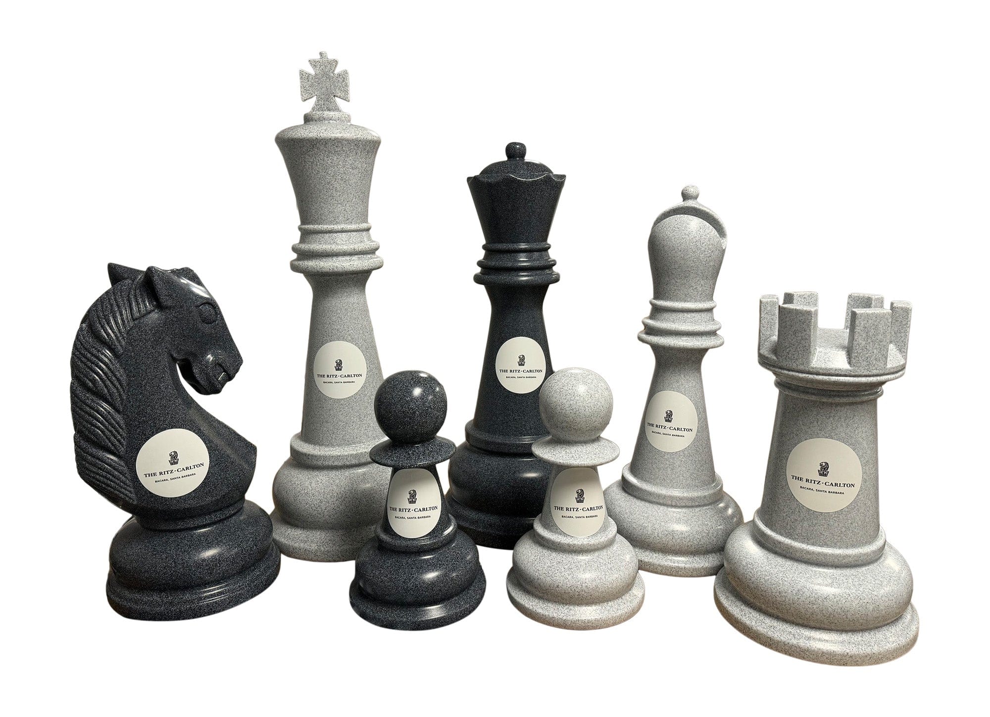 Personalized 48-Inch Perfect Chess Set - Light/Dark Gray | Giant Outdoor Chess | | GiantChessUSA