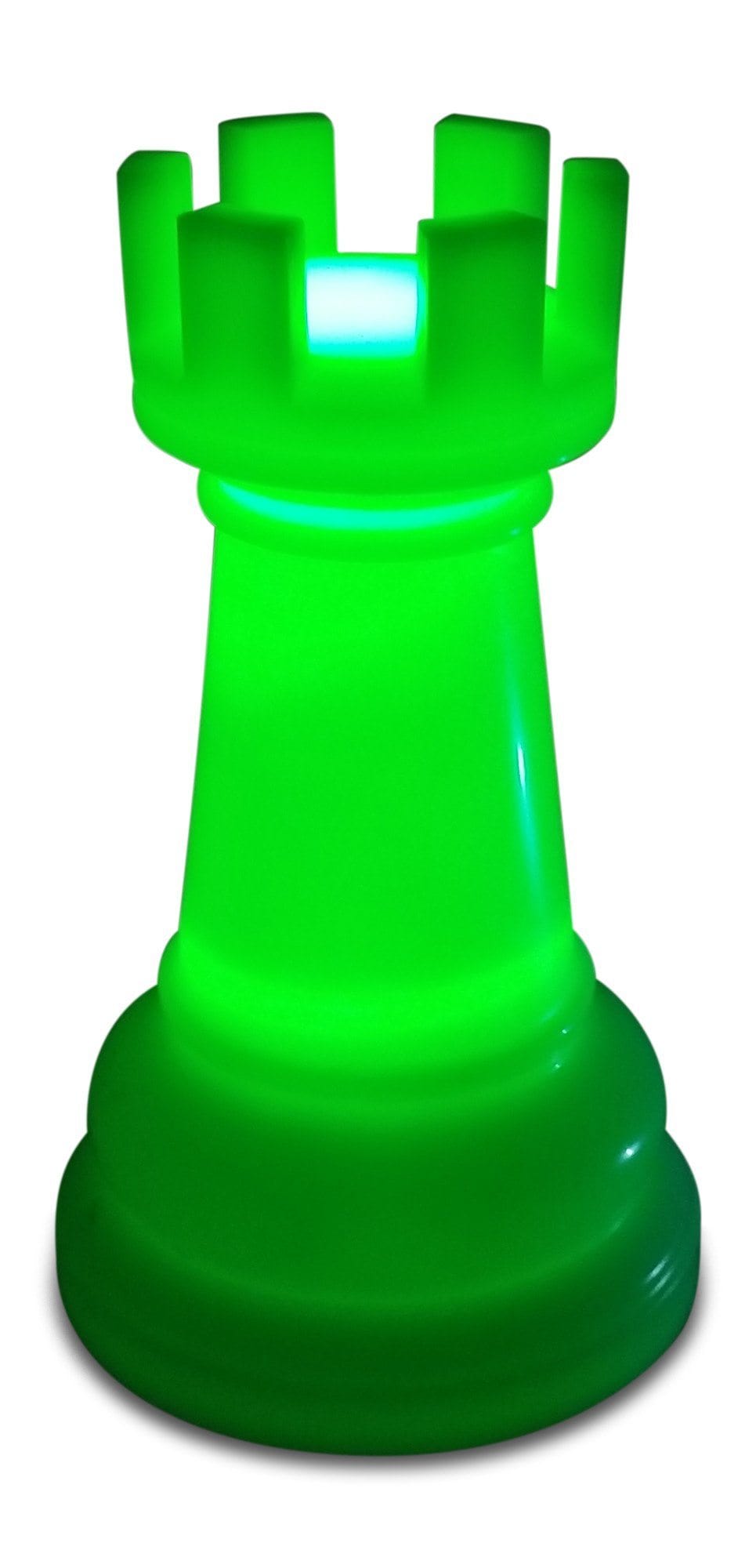 14 Inch Perfect Giant Rook Chess Piece Light-Up Giant Chess Piece - Illuminates 8 Different Colors | Giant Outdoor Chess | | GiantChessUSA