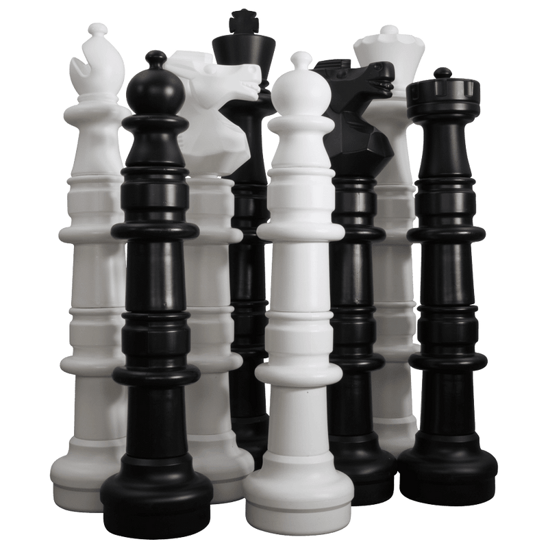 MegaChess 49 Inch Plastic Giant Chess Set with Commercial Grade Roll-up Chessboard | Default Title | GiantChessUSA