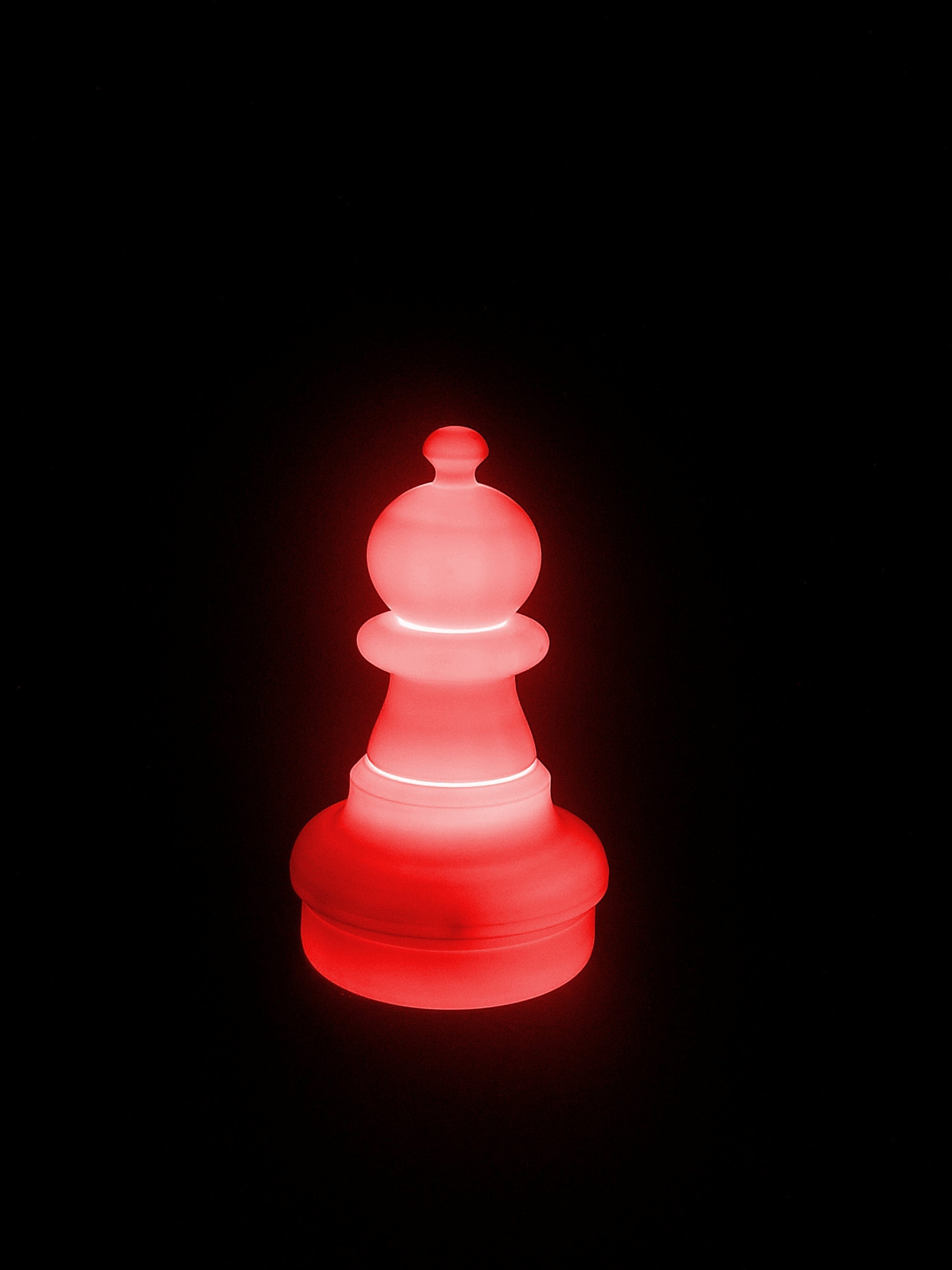 16 Inch LED Pawn Individual Plastic Chess Piece - Red | Giant Outdoor Chess | | GiantChessUSA