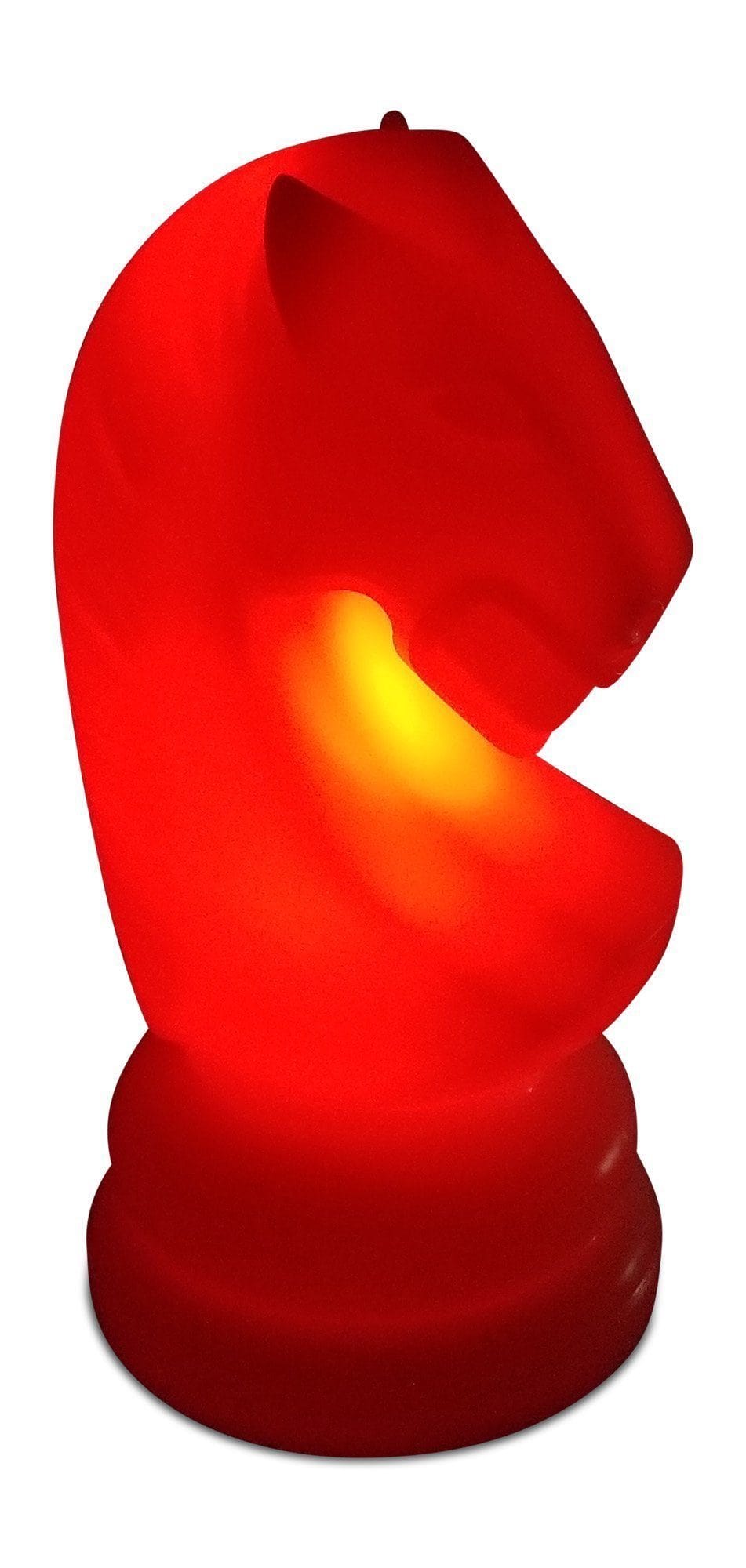 17 Inch Perfect Knight Light-Up Giant Chess Piece - Red | Giant Outdoor Chess | | GiantChessUSA
