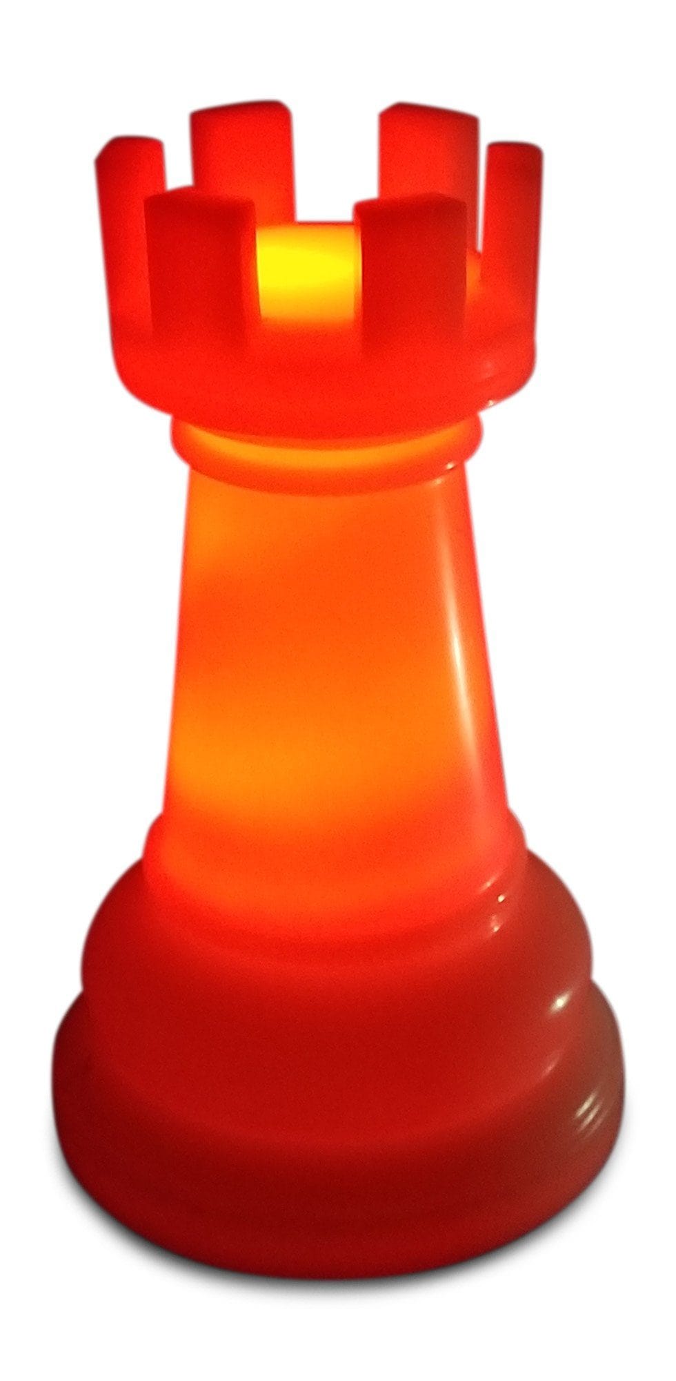21 Inch Perfect Rook Light-Up Giant Chess Piece - Red | Giant Outdoor Chess | Default Title | GiantChessUSA