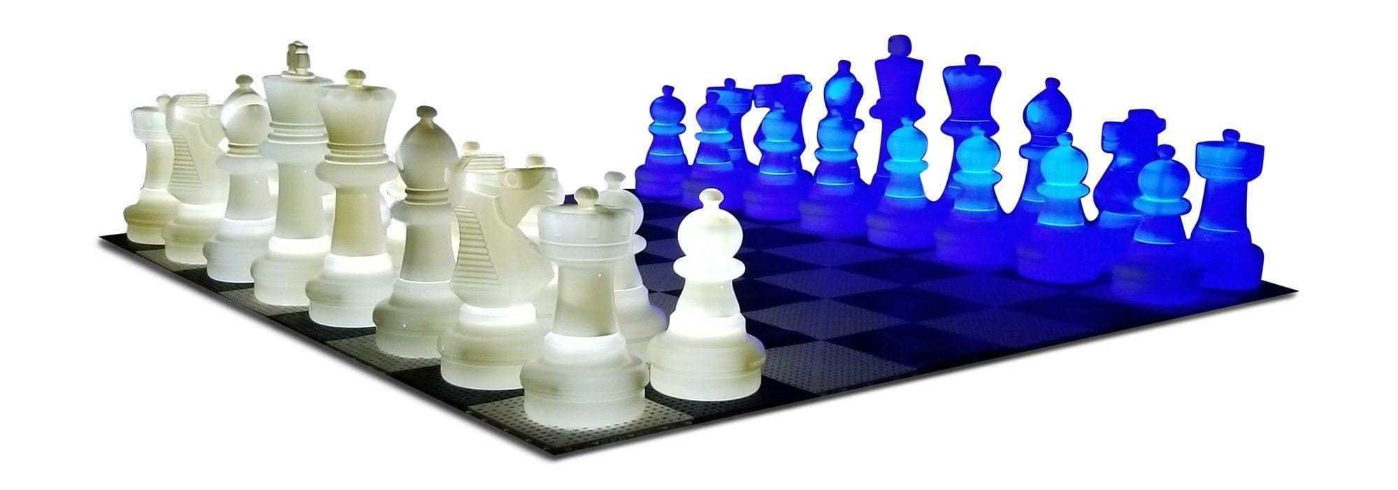 25 Inch Plastic LED Giant Chess Set with Day Time Pieces - Multiple Colors Available! | Giant Outdoor Chess | | GiantChessUSA