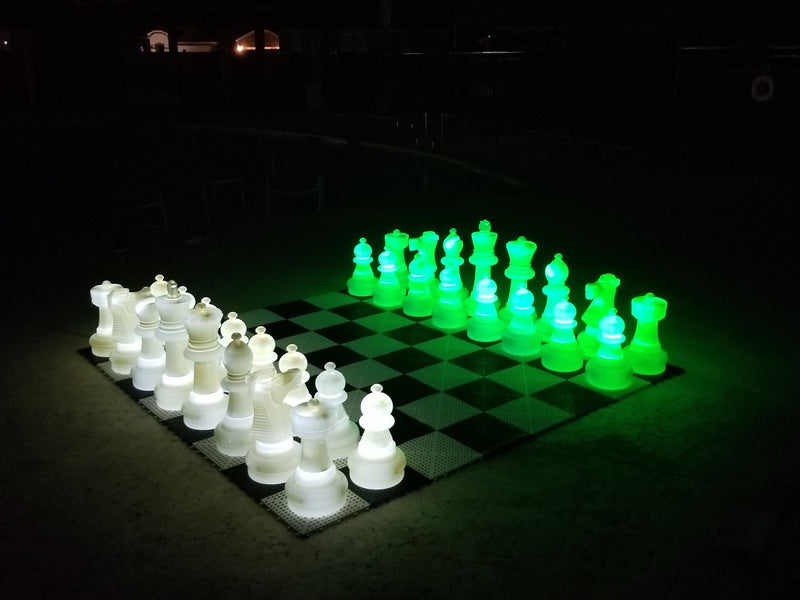 MegaChess 25 Inch Plastic LED Giant Chess Set - Multiple Colors Available! |  | GiantChessUSA