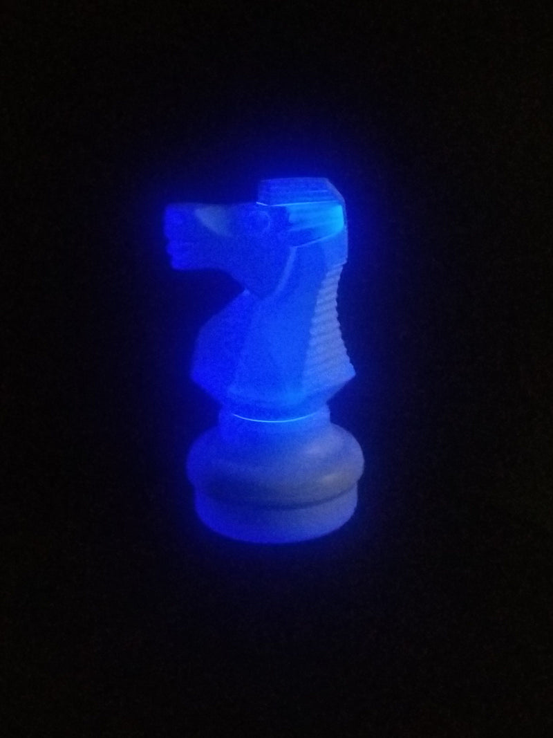 MegaChess 18 Inch LED Knight Individual Plastic Chess Piece - Blue |  | GiantChessUSA