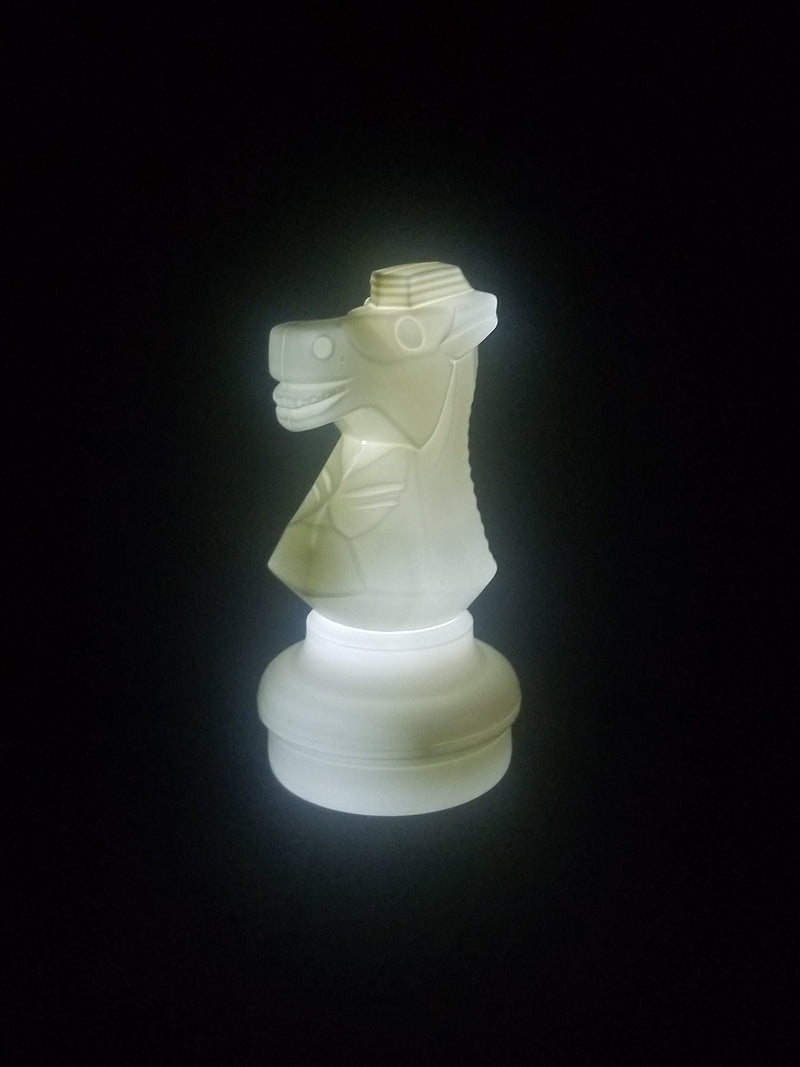 MegaChess 18 Inch LED Knight Individual Plastic Chess Piece -White |  | GiantChessUSA