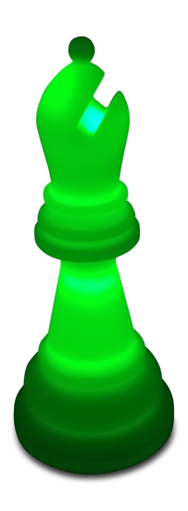 MegaChess 20 Inch Premium Plastic Bishop Light-Up Giant Chess Piece - Green |  | GiantChessUSA