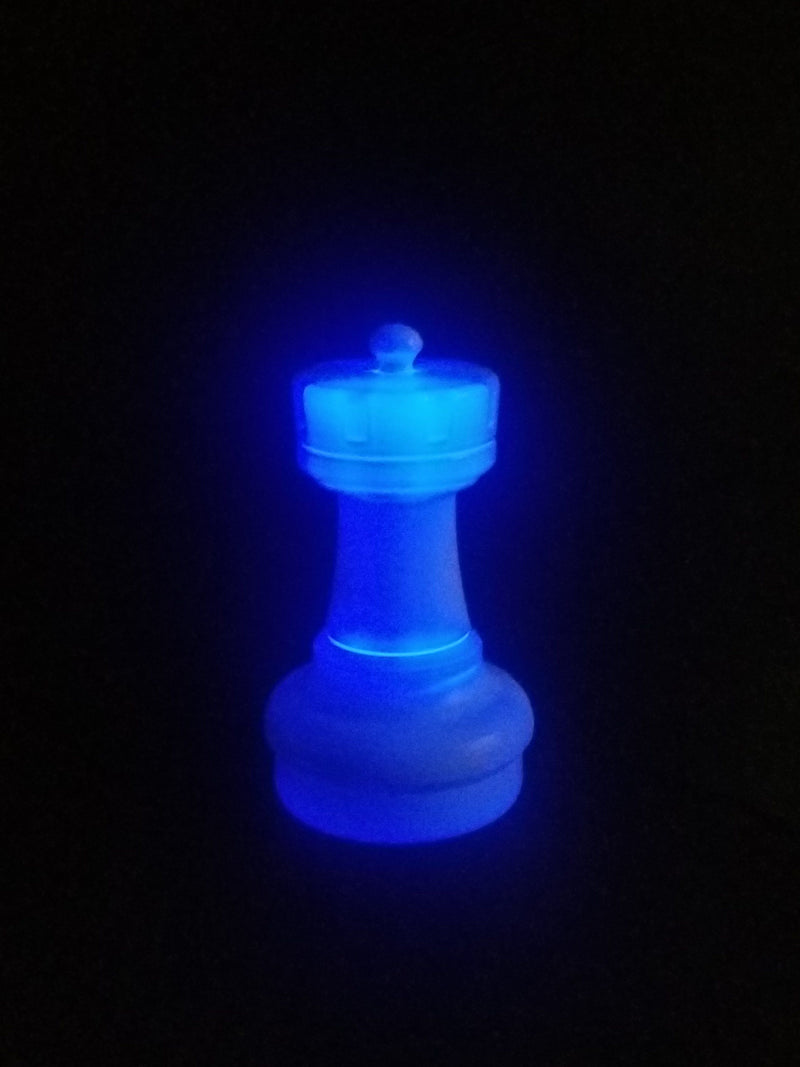MegaChess 17 Inch LED Rook Individual Plastic Chess Piece - Blue |  | GiantChessUSA