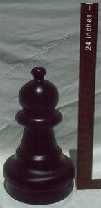 MegaChess 16 Inch Dark Plastic Pawn Giant Chess Piece |  | GiantChessUSA