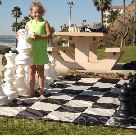 MegaChess Quick Fold Nylon Giant Chess Mat With 13 Inch Squares - 10' 10" x 10' 10" |  | GiantChessUSA