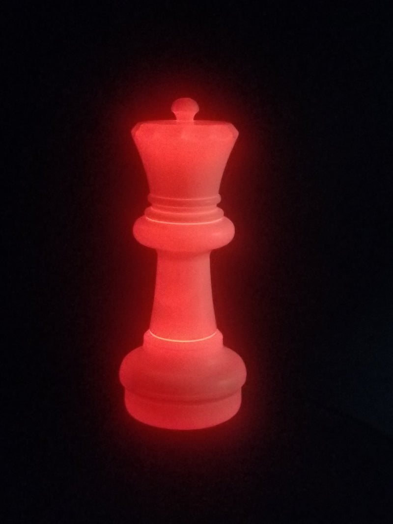 MegaChess 23 Inch LED Queen Individual Plastic Chess Piece - Red |  | GiantChessUSA