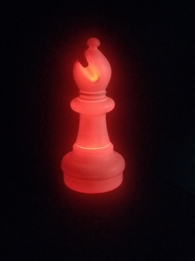 MegaChess 21 Inch LED Bishop Individual Plastic Chess Piece - Red |  | GiantChessUSA
