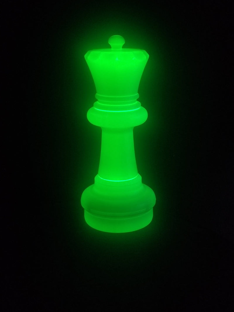 MegaChess 23 Inch LED Queen Individual Plastic Chess Piece -Green |  | GiantChessUSA