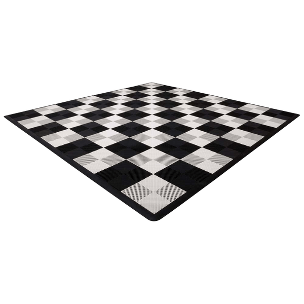 MegaChess Hard Plastic Giant Chess Board With 18 Inch Squares 12' x 12' Available ADA Compliant Safety Edge Ramps |  | GiantChessUSA